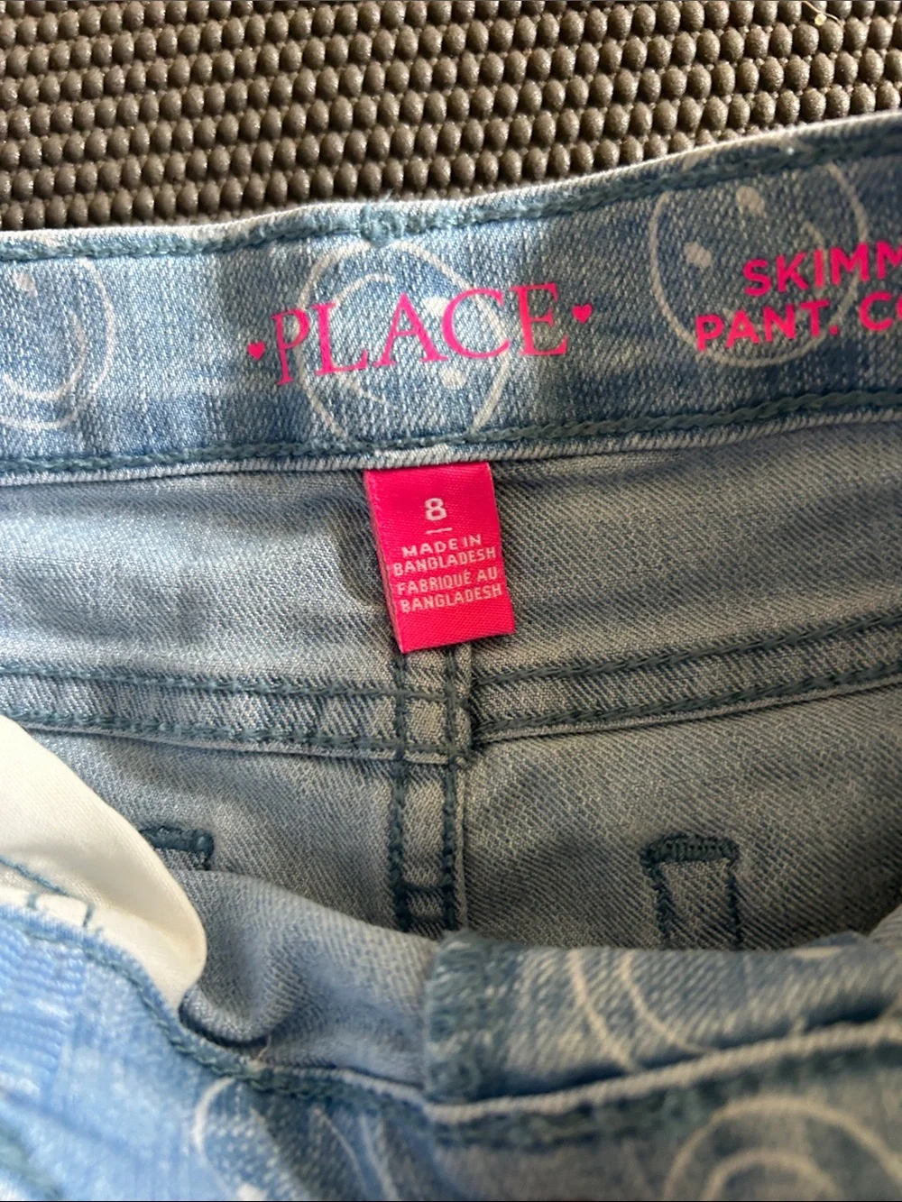 The Children's Place Light Blue Denim Smiley Print Shorts